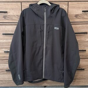 Stio Millibar Gore-Tex Infinium Windstopper Hooded Jacket Sz XL Tap Shoe Black